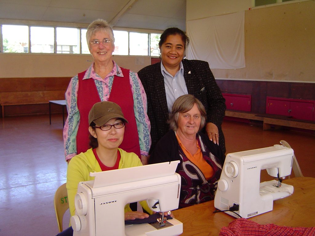 Geraldine and her sewing class